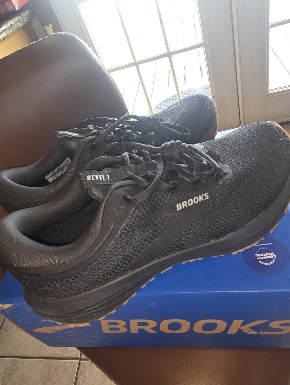 Brooks Revel 7 Black Athletic Sneakers